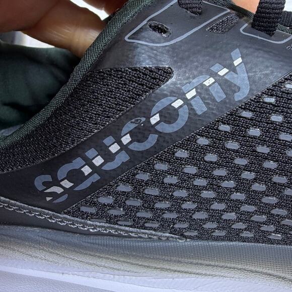 Saucony Men\'s Black White 10.5 Guide 17 Lace Up Running Shoes Stability Comfort main image 9